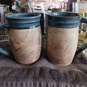 Paula e. Dean Coffee lovers pottery mugs